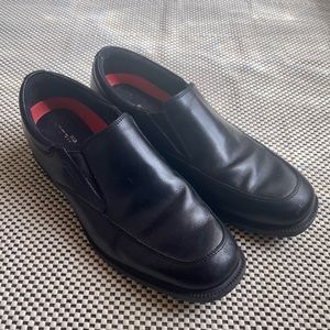 Rockport Men’s Black Leather True Tech Hydro Shield Slip On Shoes Size 7.5